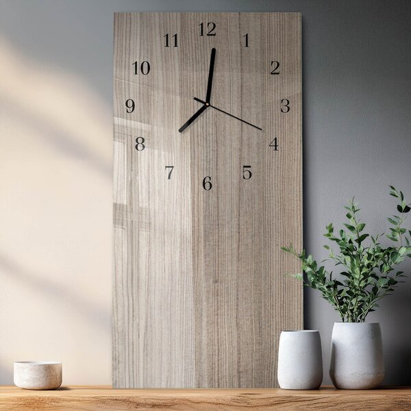 Skleněné hodiny vertikální Dřevo zsppc-30x60-00175237