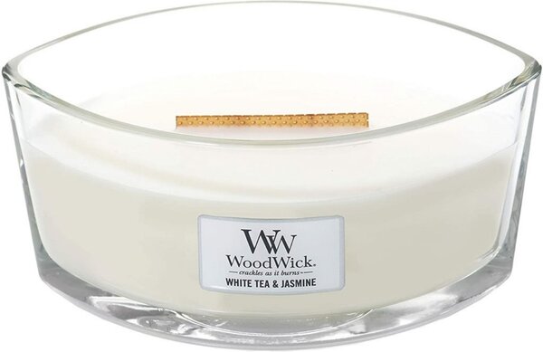 Vonná svíčka WoodWick loď, White Tea & Jasmine