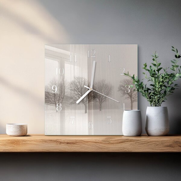 Skleněné hodiny Zima zskb-30x30-00084731