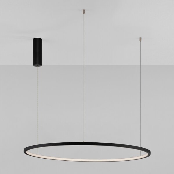 Černé kovové závěsné LED světlo Nova Luce Tarquin 80 cm