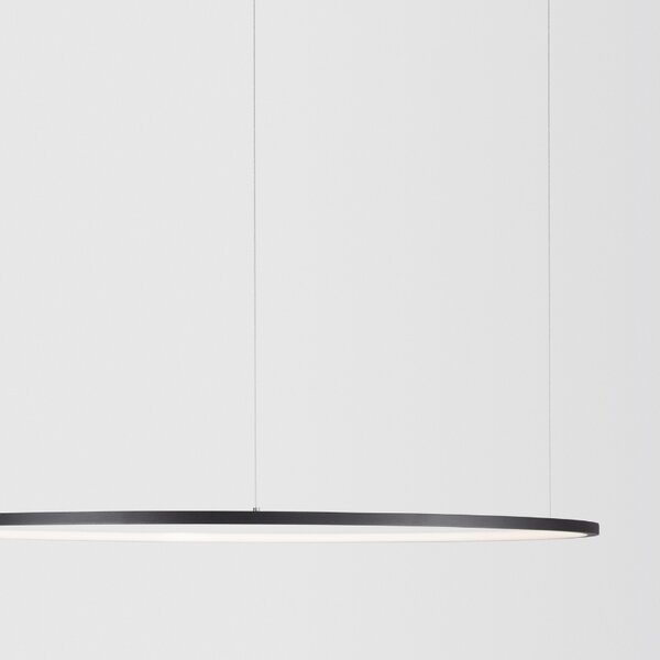 Černé kovové závěsné LED světlo Nova Luce Tarquin 80 cm