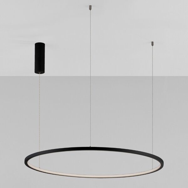 Černé kovové závěsné LED světlo Nova Luce Tarquin 80 cm