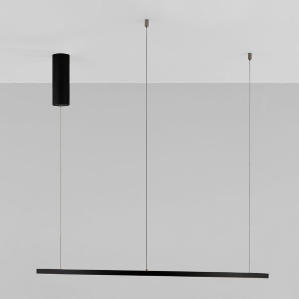 Černé kovové závěsné LED světlo Nova Luce Tarquin 80 cm
