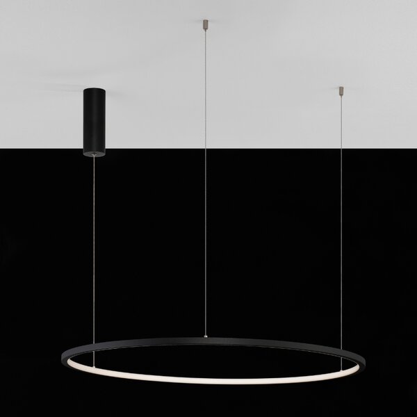 Černé kovové závěsné LED světlo Nova Luce Tarquin 80 cm