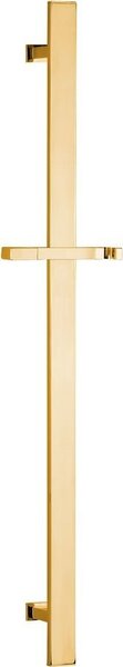SAPHO Sprchová tyč, posuvný držák, hranatá, 700 mm, zlato SC417
