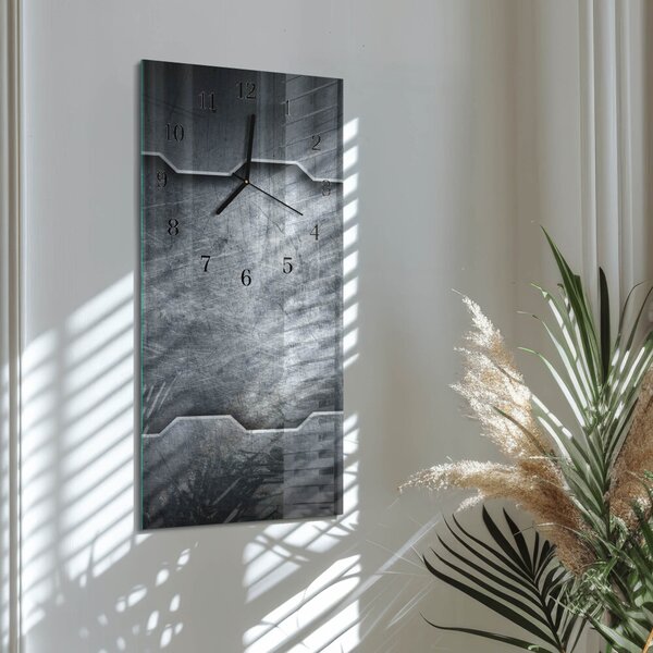 Skleněné hodiny vertikální Kov zsppc-30x60-00171688