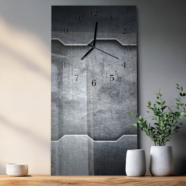 Skleněné hodiny vertikální Kov zsppc-30x60-00171688