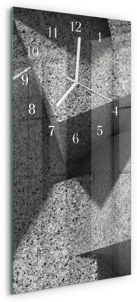 Skleněné hodiny vertikální Mramorový stůl zsppb-30x60-00092404