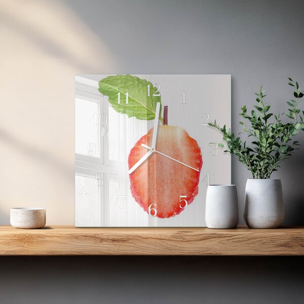 Skleněné hodiny Jahoda zskb-30x30-00086983