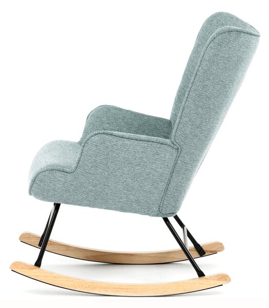 Houpací křeslo YAO – modrá, látka, ergonomický design