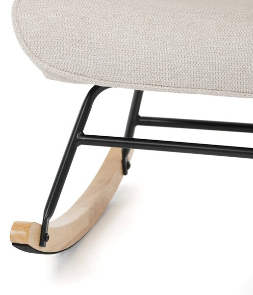 Houpací křeslo YAO – béžová, látka, ergonomický design