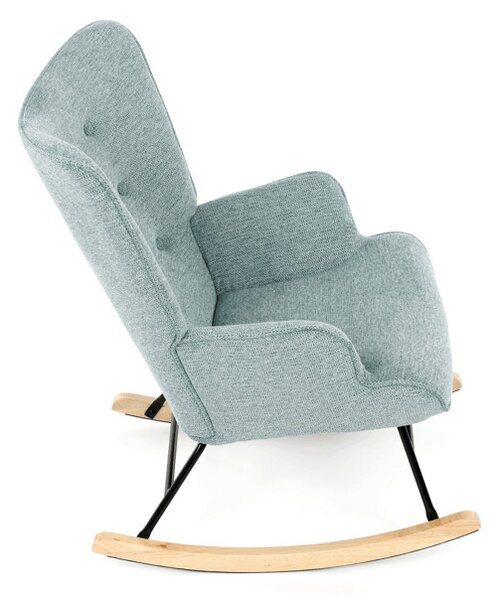Houpací křeslo YAO – modrá, látka, ergonomický design