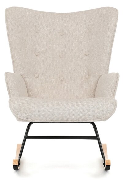 Houpací křeslo YAO – béžová, látka, ergonomický design