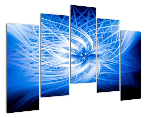 Modrý moderní obraz (125x90cm)