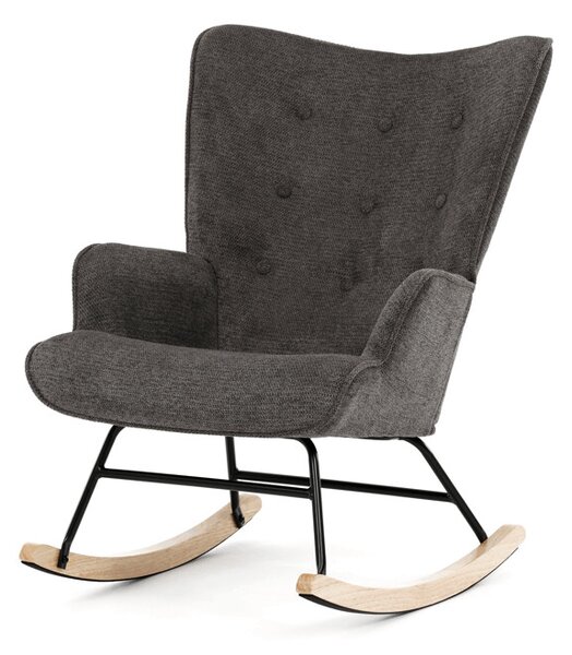 Houpací křeslo YAO – šedá, látka, ergonomický design