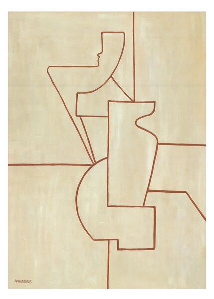 Paper Collective designové moderní obrazy Antic Ideal 01 (50 x 70 cm)