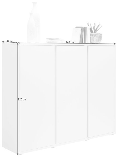BOTNÍK, bílá, 145/120/34 cm Xora - Botníky
