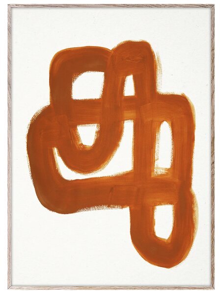 Paper Collective designové moderní obrazy Orange Brush (50 x 70 cm)