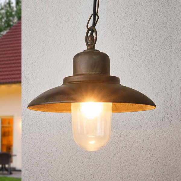 Moretti Luce Venkovní závěsné svítidlo PALERMO, Bronz / starožitná mosaz, Mosaz, Venkovský / rustikální