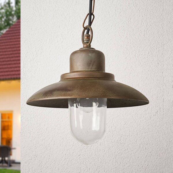Moretti Luce Venkovní závěsné svítidlo PALERMO, Bronz / starožitná mosaz, Mosaz, Venkovský / rustikální