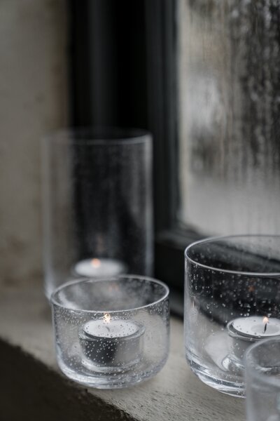ERNST Skleněný svícen Bubble Tealight - 6 cm EF477