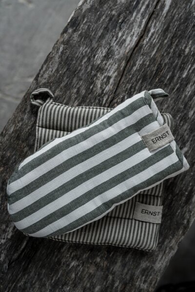 ERNST Rukavice na vaření Wide Stripes - Green EF462