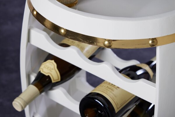 Vinotéka BODEGA WHITE 60 CM masiv borovice Nábytek | Úložné prostory | Vinotéky a bary