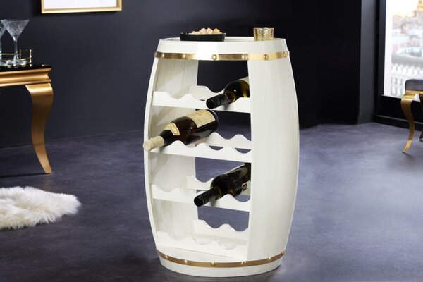 Vinotéka BODEGA WHITE 60 CM masiv borovice Nábytek | Úložné prostory | Vinotéky a bary