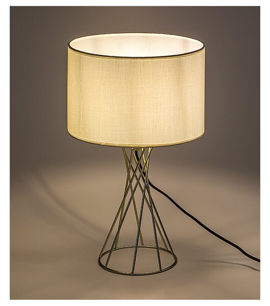 Stolní lampa NIVRA bílá/zlatá