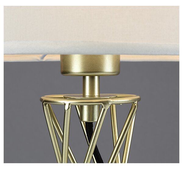 Stolní lampa NIVRA bílá/zlatá