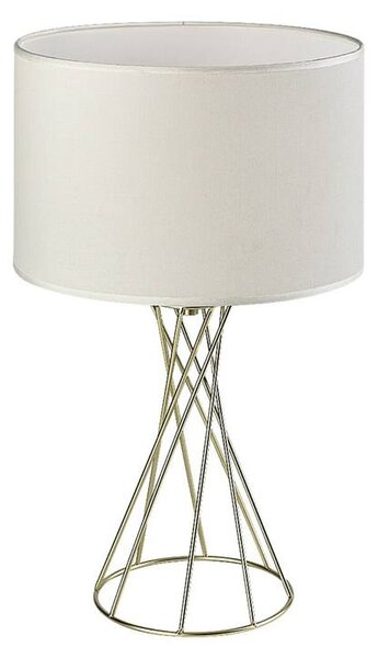 Stolní lampa NIVRA bílá/zlatá