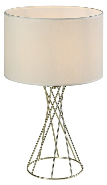 Stolní lampa NIVRA bílá/zlatá