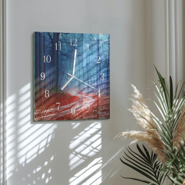 Skleněné hodiny Lesní cesta zskb-30x30-00086247
