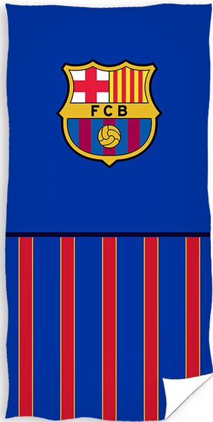 Bavlněná froté osuška 70x140 cm - FC Barcelona Blue of Stripes