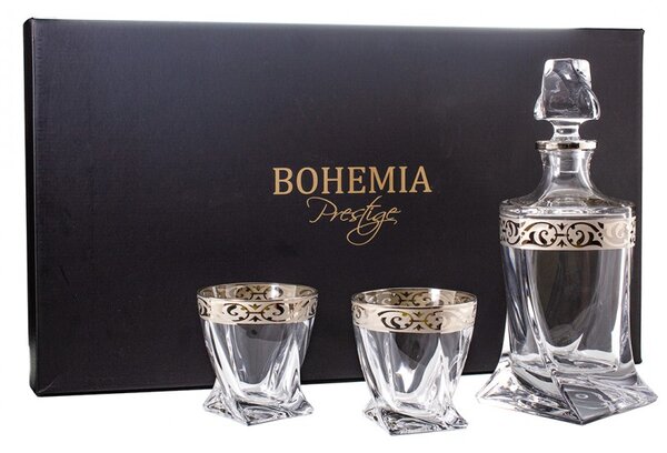 BOHEMIA QUADRO BAROKO PLATINUM WHISKY SADA 1+6 KS