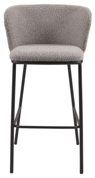 Světle šedá látková barová židle Kave Home Ciselia 75 cm