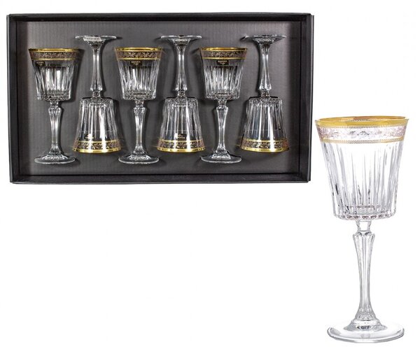 BOHEMIA PRESTIGE DORATO SKLENICE NA VÍNO 300ML SADA 6 KS