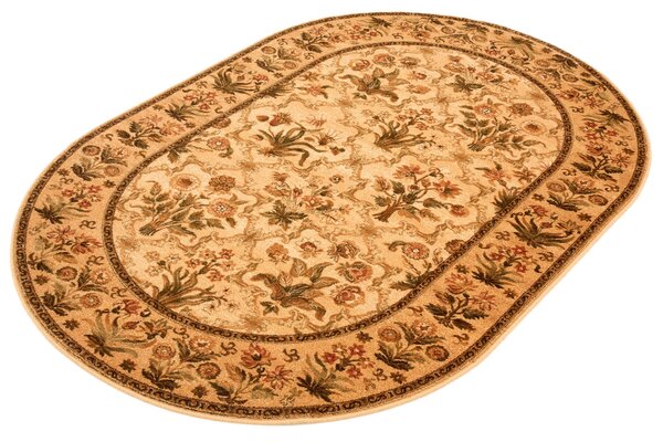 Oválný vlněný koberec Agnella Isfahan Olandia Sahara Rozměr: 140x190 cm