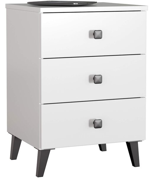 Ak furniture Komoda MOBI K-03 bílá/černá
