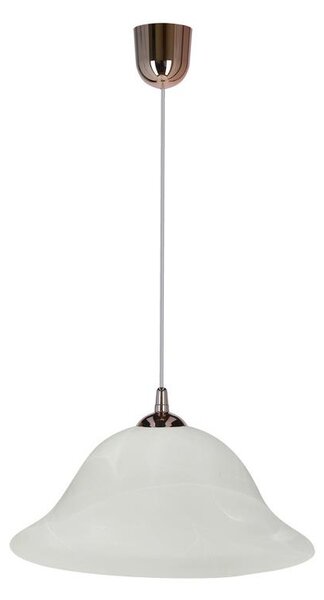 Lustr na lanku VERA 1xE27/60W/230V měděná/bílá