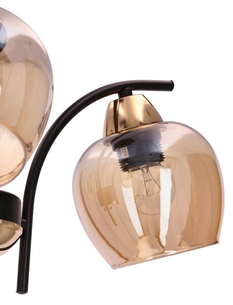 Lustr na tyči MERRA 3xE27/40W/230V černá/béžová