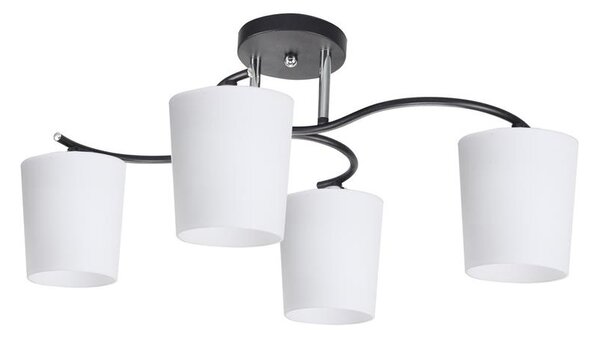 Lustr na tyči ESNYR 4xE27/40W/230V černá/bílá
