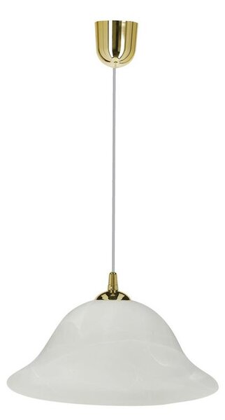 Lustr na lanku VERA 1xE27/60W/230V zlatá/bílá