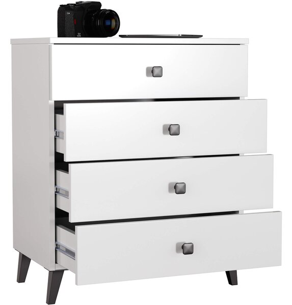 Ak furniture Komoda MOBI K-04 bílá/černá