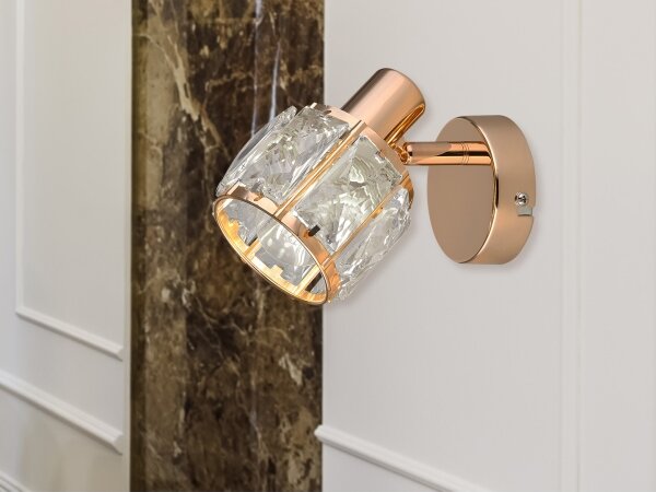 Nástěnné bodové svítidlo DUBAI 1xE14/40W/230V rose gold