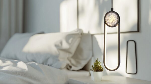 LED Lustr na lanku LACRIMA LED/15W/230V 3000K černá
