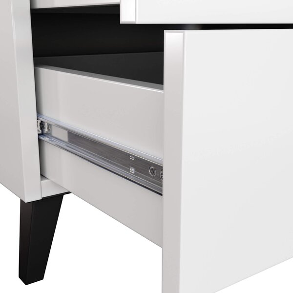 Ak furniture Komoda MOBI K-05 bílá/černá