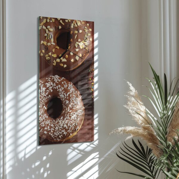 Skleněné hodiny vertikální Koblihy zsppc-30x60-00183295