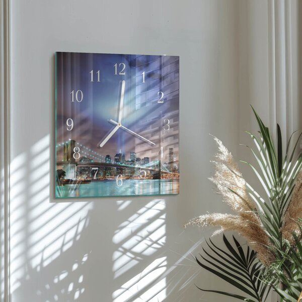 Skleněné hodiny Noc na obzoru zskb-30x30-00080532