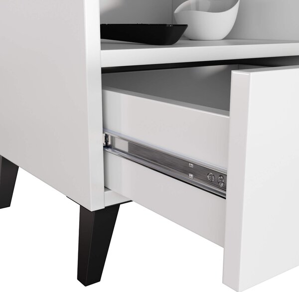 Ak furniture Noční stolek MOBI K-01 bílý/černý